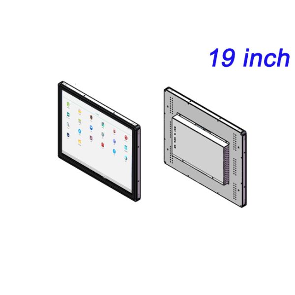19 Inch Android Embedded Display Fully Enclosed Industrial Metal Display Cabinet Machine