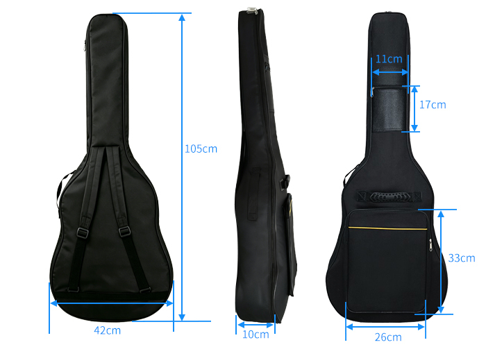 Oxford Fabric Dual Use Backpack Handheld Guitar Case Instrument Storage Gig Bag 40 41 Inch