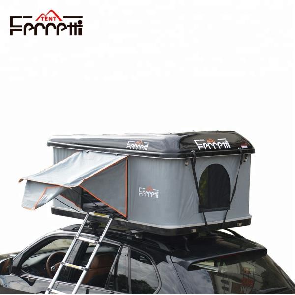 Canvas Fabric Single Layer Mechanically Operated Hard Shell Roof Tent