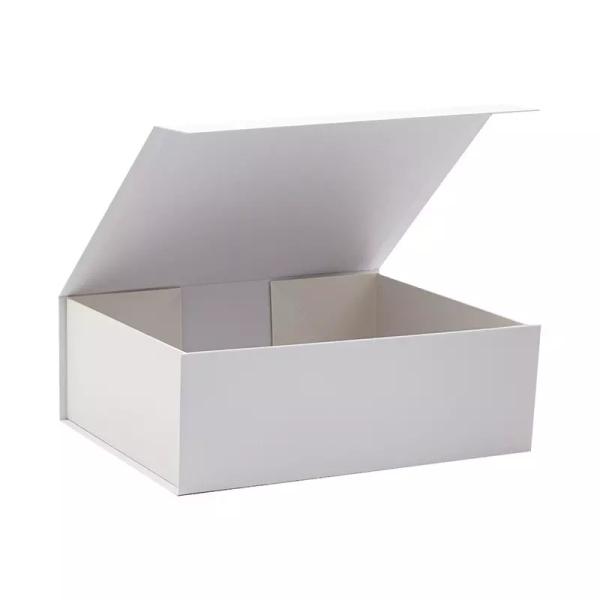 Custom Logo White Cardboard Flip Top Gift Box
