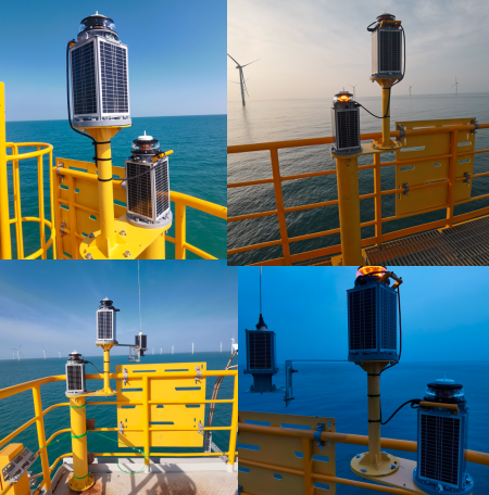 IP67 7NM Stand Alone LED Marine Lantern For Buoy Marker With GPRS Communication