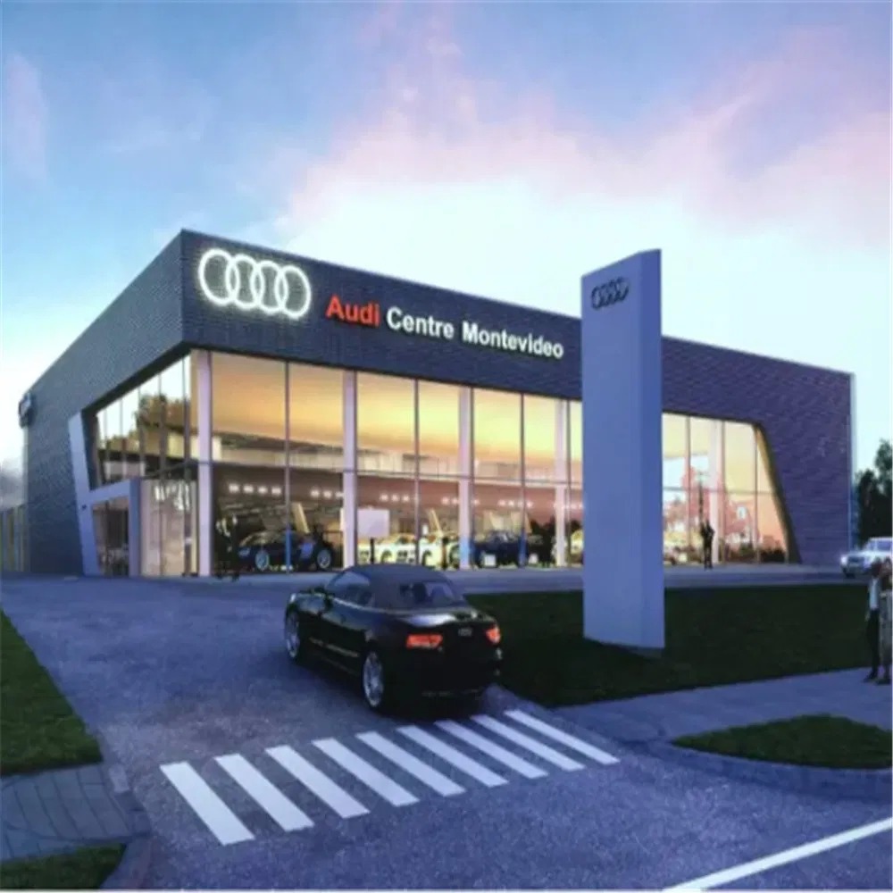 Modern Steel Structure Showroom Hall with Unique Design
