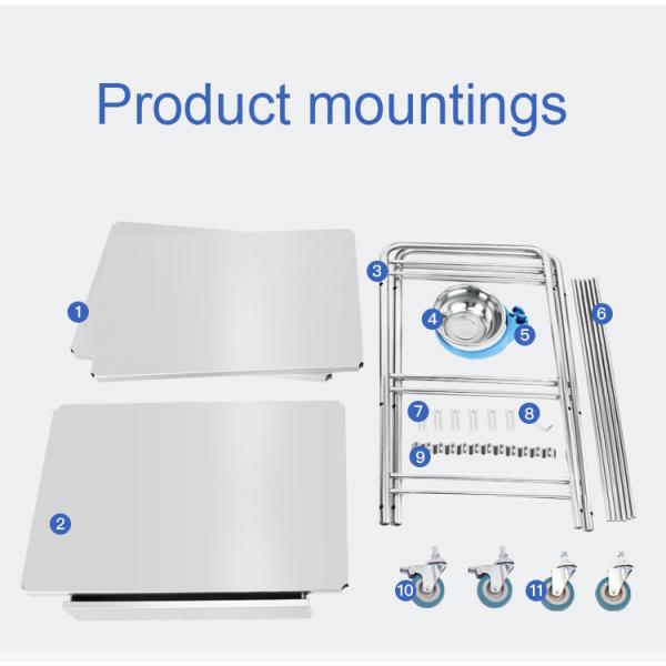 2 capas Hospital de acero inoxidable carro de instrumentos médicos