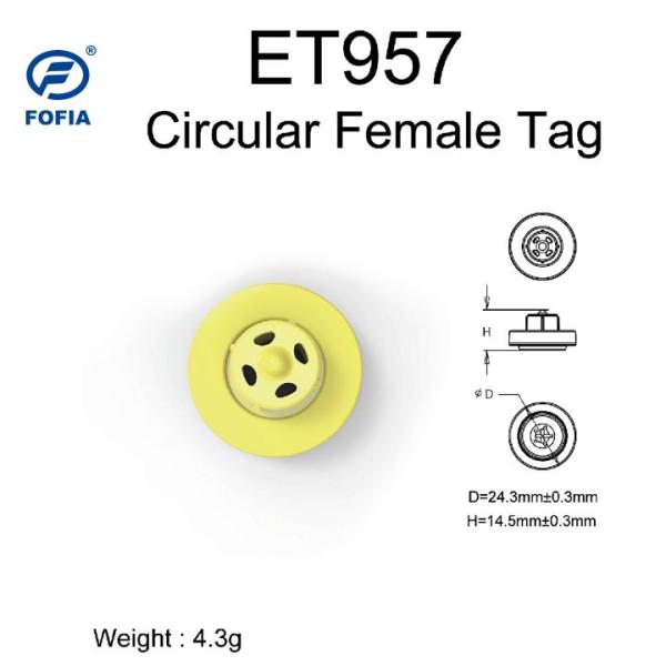 Fofia Waterproof Combination Electronic Animal Tracking Ear Tag New High Quality RFID TPU Laser Coding 3 Years Warranty Goat