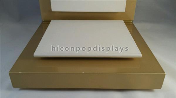 Counter Top POP Merchandise Displays 3 Layer Golden Spectacles Optical Display Stand