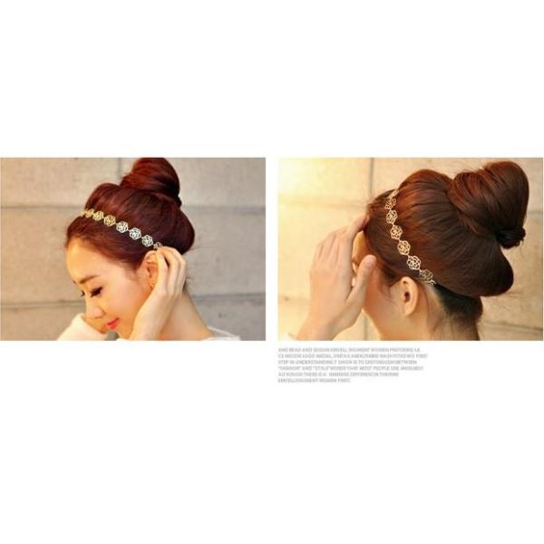 Genuine hair jewelry hollow roses dish made hair band hair bands