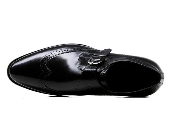Adult Men's Dress Shoes Black Genuine Leather Brogue Style Shoes