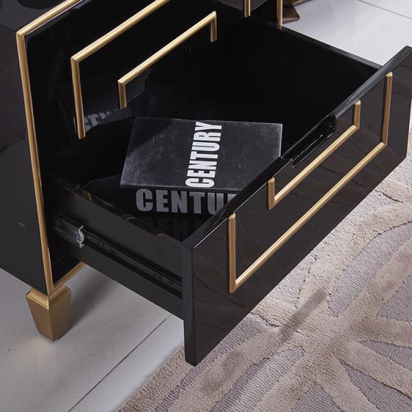 Line Painted Two Drawer Bedside Cabinets