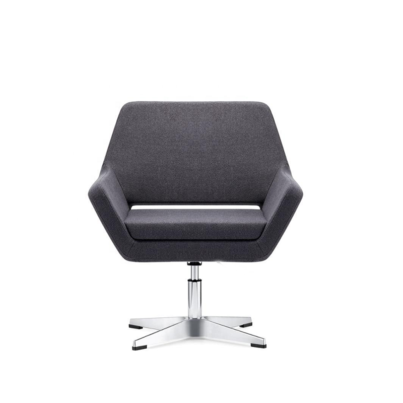 Modern Single Upholstered Leisure Sofa Chair Accent Chair for Apartment Living Room Wool Fleece Armchair Portable Metal Base