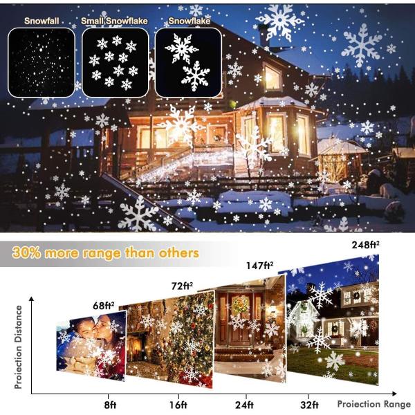 IP44 5000K Proyector láser de Navidad 16 imágenes Luces de Proyector de Navidad