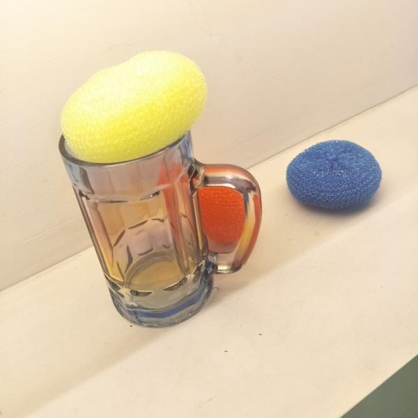 Free Samples Plastic Scouring Ball Not Easy To Change Shape For Pots And Pans