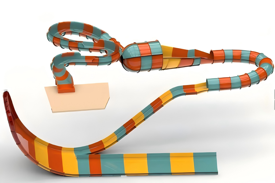 Customized Flying Dragon Water Slide UV Resistant 12-18m