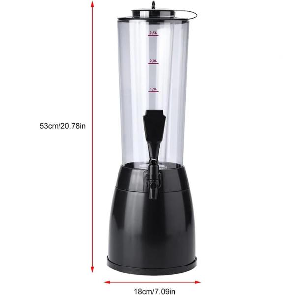 2.5L distributeur de bouteilles d'alcool distributeur de boissons alcoolisées avec lumières