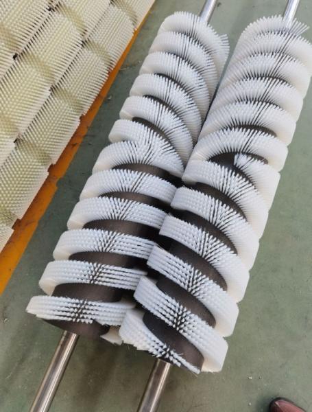 Industrial Brush Roller Dust Cleaning Fruit Seafood Roller Brush Nylon Brush Wire