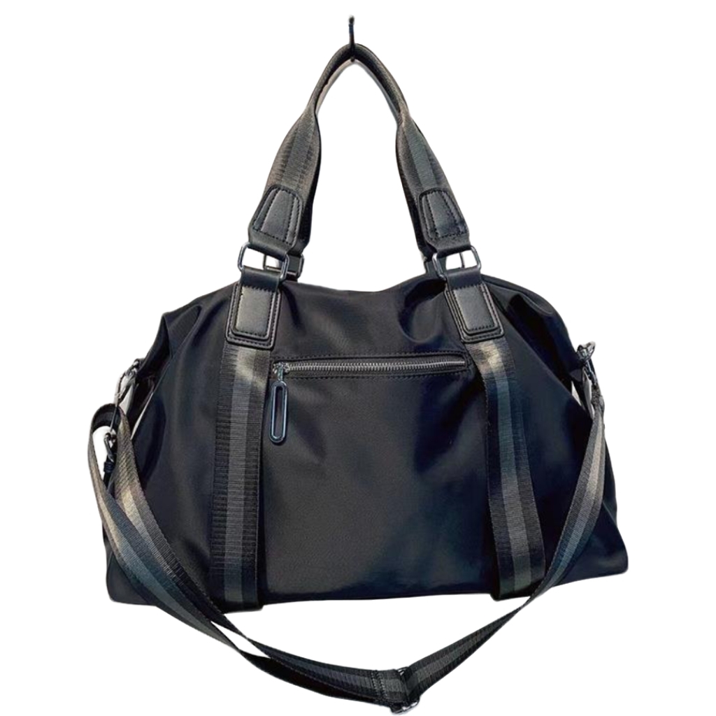 BEARKY High Quality Quilted Pu Leather Waterproof Black Stylish Business Office Overnight Women Weekend Travel Duffel Bag