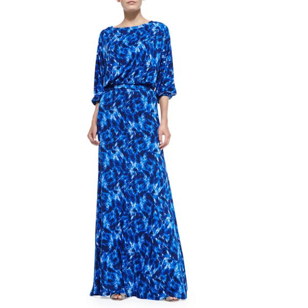 Ladies Women Printed Evening Dress