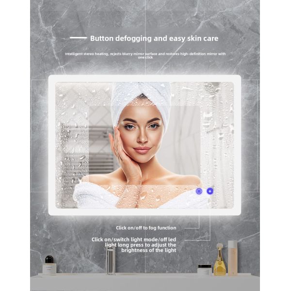 Smart Anti-Fog LED Wall Mount Vanity Mirror for Bathroom Decor Illuminated Makeup Mirror with Touch Sensor Switch