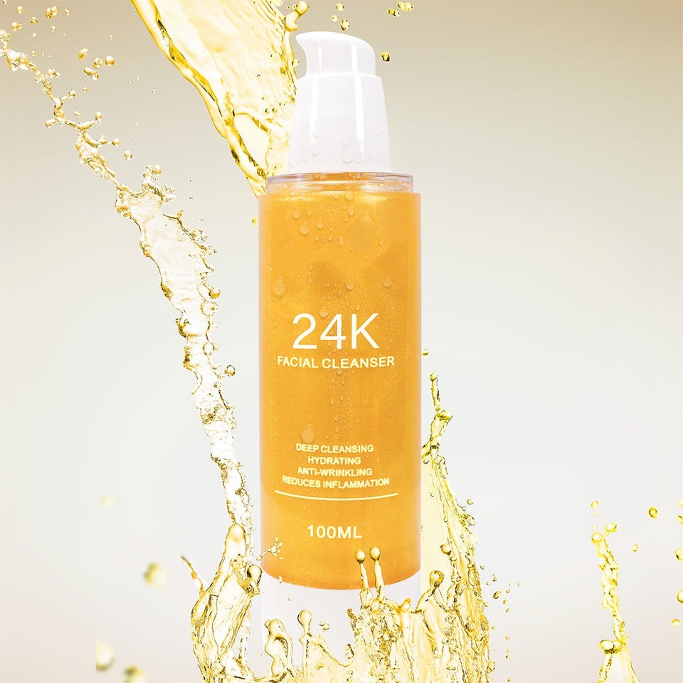 OEM ODM brand organic natural skincare products 24k gold deep cleansing