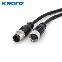 M12 Conector saída de cabo reta M12 Conector masculino com cabo pré-moldado de PVC