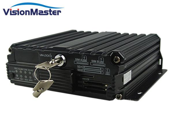 SD Card H264 Vehicle Mobile DVR 4CH 960P AHD PAL / NTSC TV System High Reliability