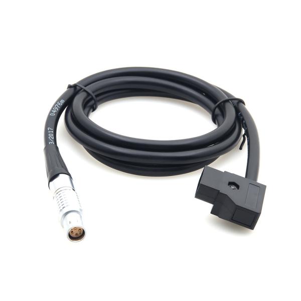 Straight Red Camera Monitor Cable Lemo 6 Pin Female To D Tap