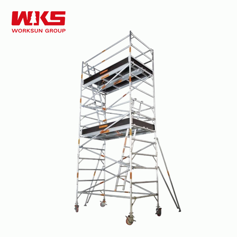 Silver Aluminium Scaffold Tower Hot Dip Galvanized Scaffold Tower For Warehouse