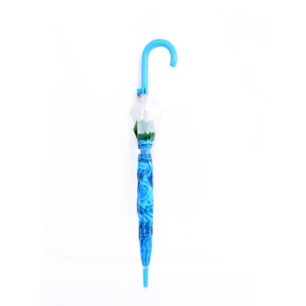Automatic Logo Print Folding Small Clear Umbrella Dome Bubble Plastic PVC POE Material