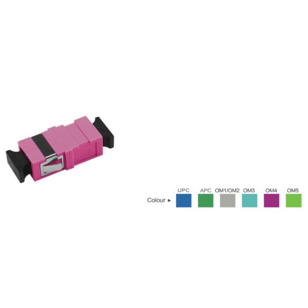 SC OM4 SX Welding Fiber Optic Adapter Without Flange with Ceramic Sleeve for Precise Optical Coupling