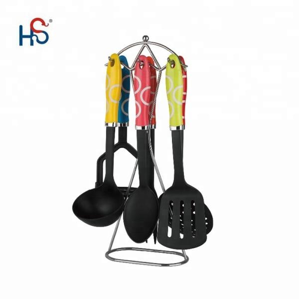 7-Piece Kitchenware Utensil Set with Dishwasher Safe and BPA Free Nylon Utensils