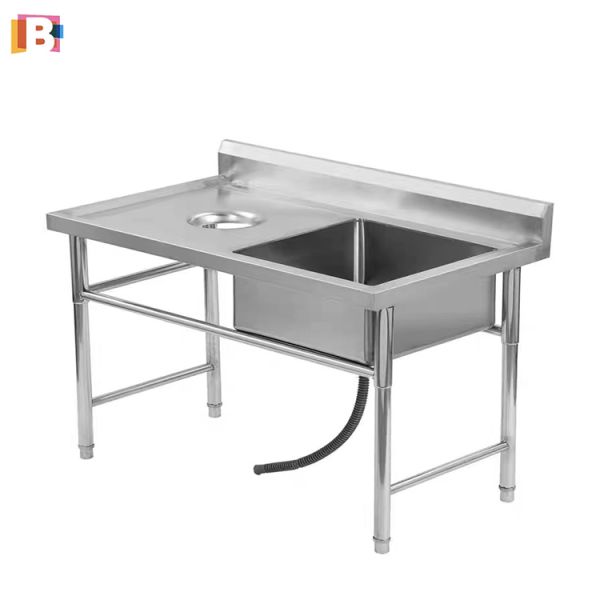 Restaurant Stainless Steel Catering Sink 304SS Commercial Double Sink