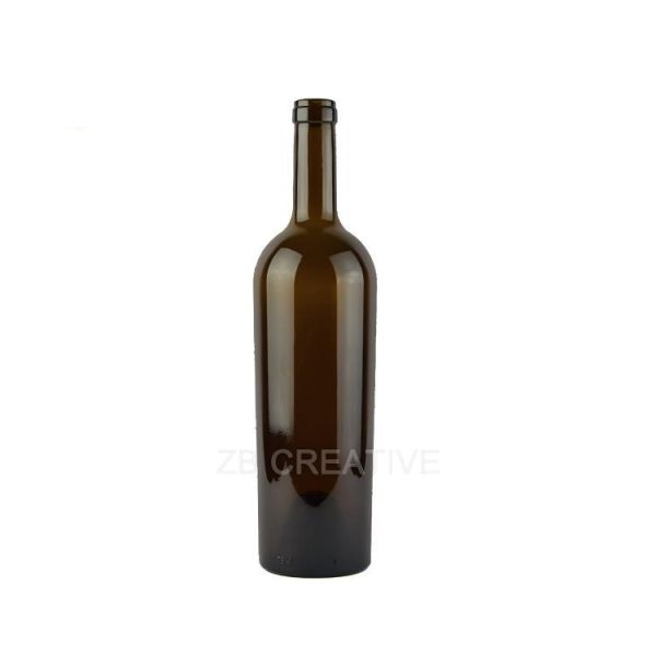 Tapered Bordeaux 750 Ml Empty Wine Bottles Cork Top For Red Wine 540g 1724K