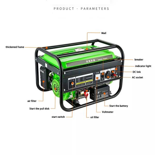3KW 3000W Household Small Portable Gasoline Generator Power Supply