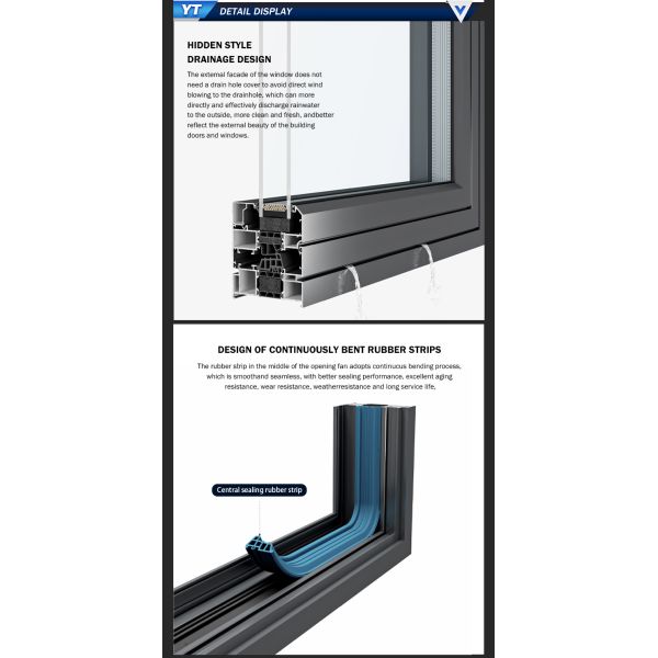 Customized Size Aluminium Material for windows  Fold Aluminum Alloy Frame Stainless Steel Screen Kitchen Use Folding Window
