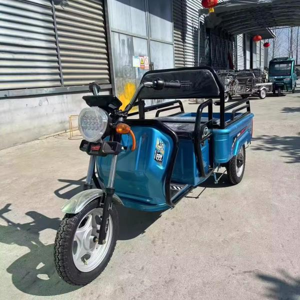 Transporte de mercadorias pesadas com pneus de tamanho 3,75-12 600kg 1000w motocicleta elétrica de 3 rodas