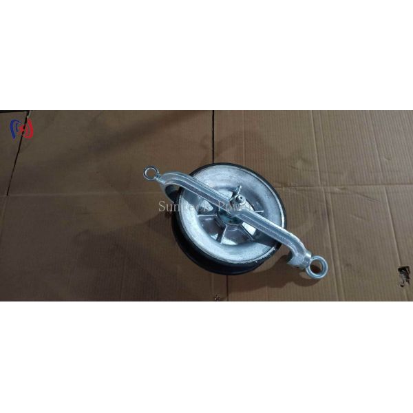 Hold Down Wire Block with Galvanized Steel Frame and Wear-Resistant Nylon Sheave for Single Sheave Cable Stringing