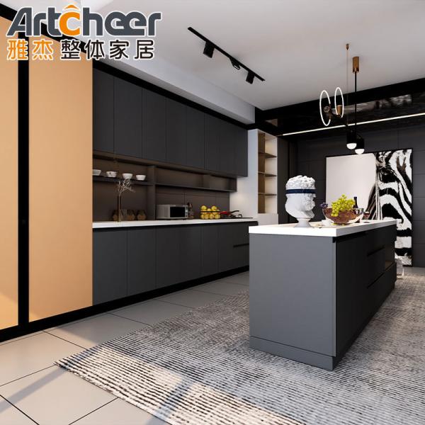 Modern Acrylic Kitchen Cabinet With Island Cabinet For South Africa Villa Open Style