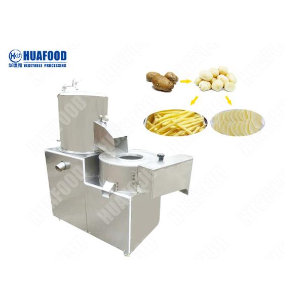 SUS304 Root Vegetable Washing Machine Peeling / Slicing Integrated