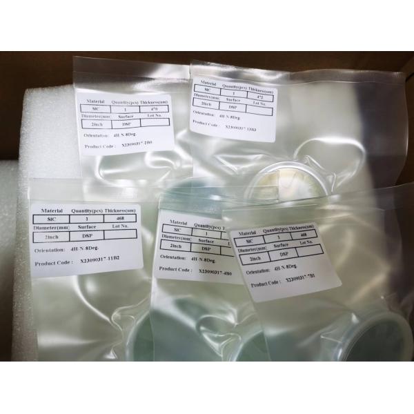 Полуизоляционный карбид кремниевого карбида Wafer SiC Substrate Orientation 0001 Bow/Warp ≤50um