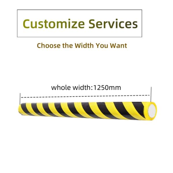 Black PVC Waterproof Self Adhesive Floor Warning Tape Acrylic Adhesive Caution Floor Tape