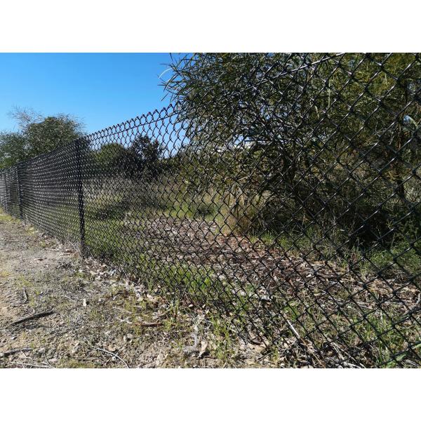Powder Coated 7ft Height Diamond Chain Link Fence 50*50mm Hole Size