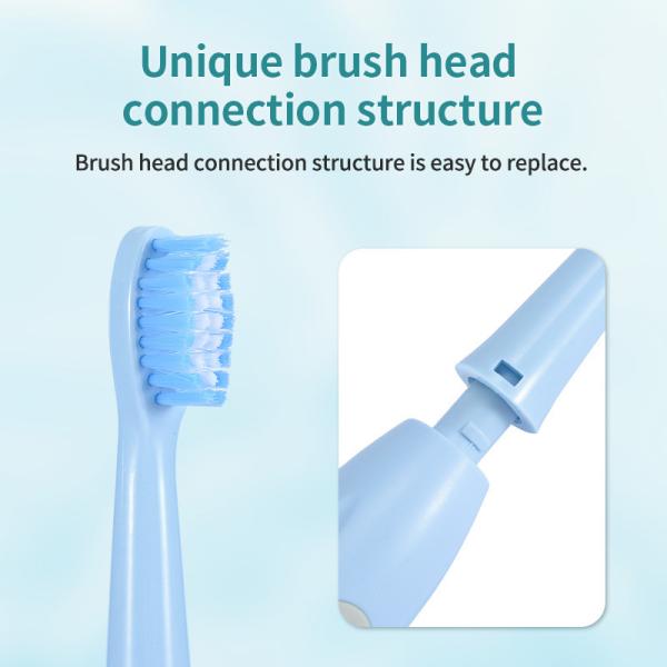Automatic Child Electric Toothbrush , Blue Ipx7 Waterproof Toothbrush