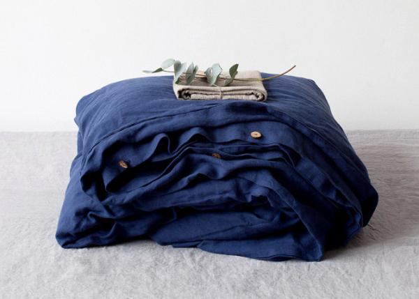 100% Linen Soft Twin Size Bedding Sets 4 Pcs Colorful Duvet Cover