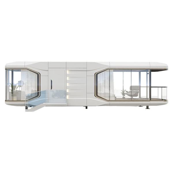Self-Sustainable Farmhouse Capsule House Luxury Aluminum Alloy Prefab with Voice Control