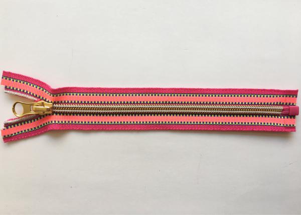 European style fashion backpack colorful coil nylon zippers with auto - lock slider plated coated
