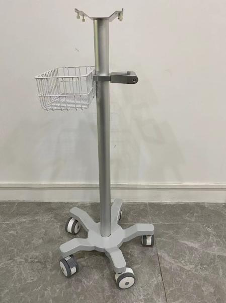 Trole de alumínio do monitor paciente de Matieral da aviação veterinária com as rodas silenciosas de 3 polegadas