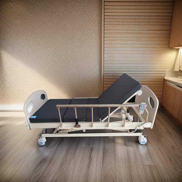 White Three-function Electric Nursing Bed for Professional Patient Disability Hospital Care