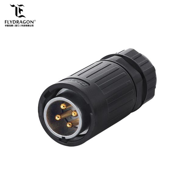YA Series M20 4Pin Automotive Electrical Connector IP67 Zinc Alloy Shell Male Plug Self Locking Socket for Power Cable
