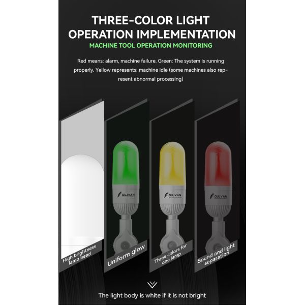 Feu de signalisation d'avertissement de tour personnalisé à une seule couche et à trois couleurs LED