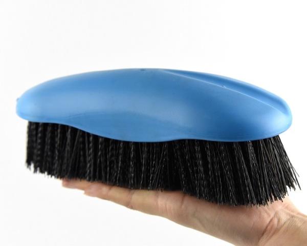 Plastic equine Care Stiff Grooming Horse Brush with 8-shaped back