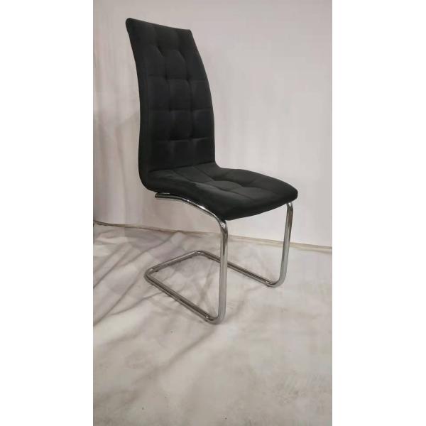 Iron Frame Upholstered Dining Chairs , Leather Dining Room Chair Modern